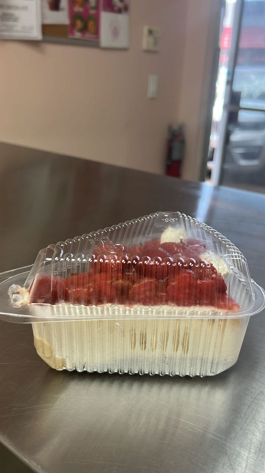 Vegan Strawberry Cheesecake slice