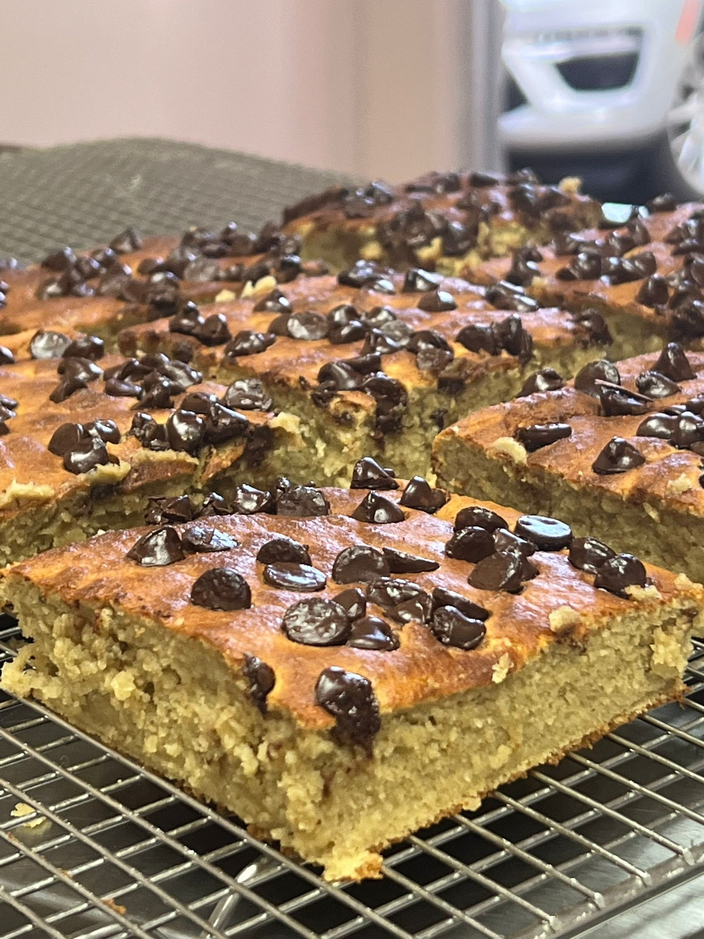 Banana cake slice GF