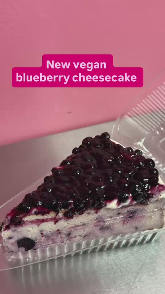 Vegan Cheese cake blueberry slice
